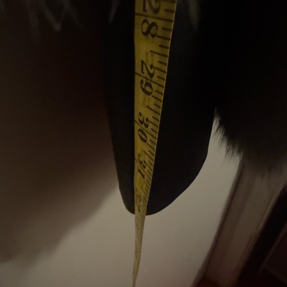 Black Siver Fox Trim Coat - Picture 6 of 6